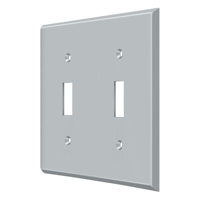 Deltana SWP4761U26D Double Standard Switch Plates, Satin Chrome