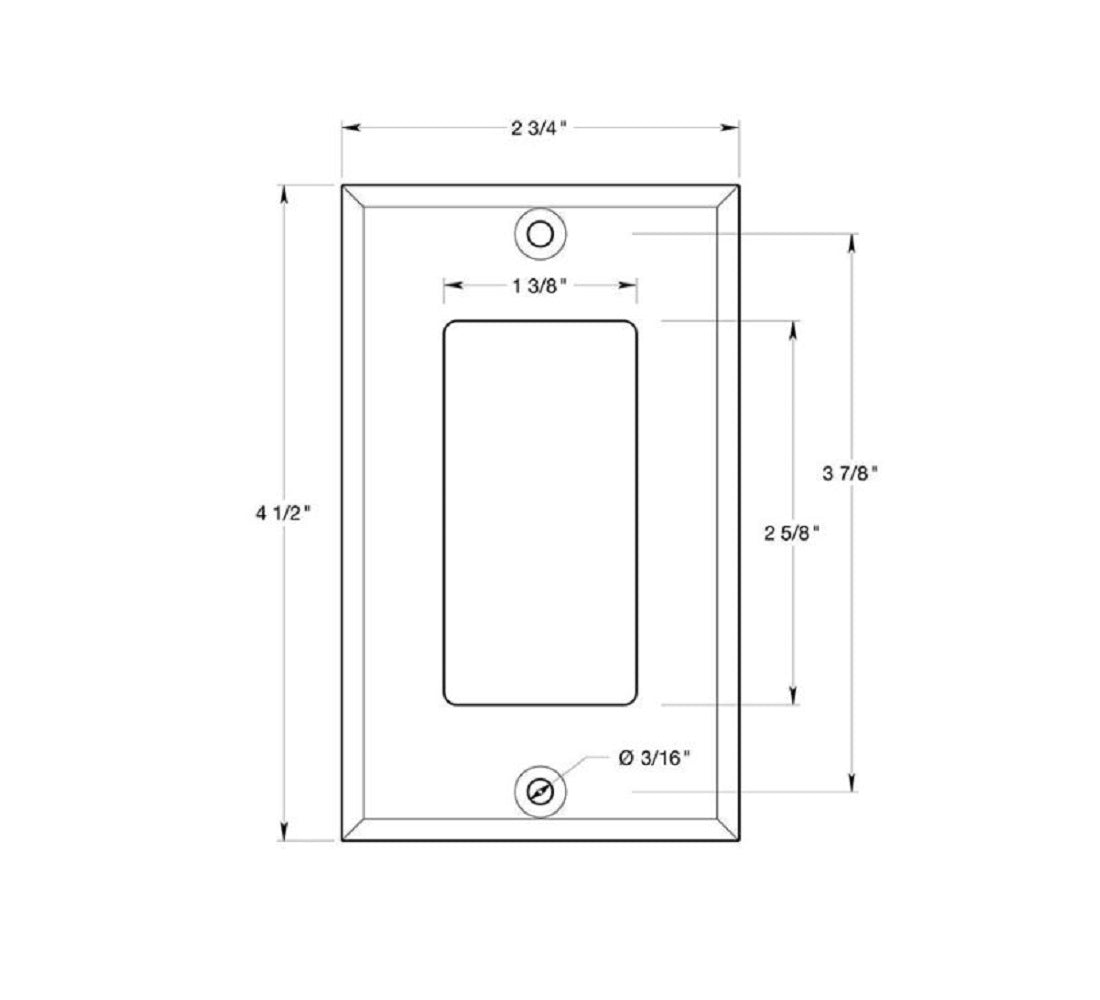 Deltana SWP4754U26D Single Rocker Switch Plate, Satin Chrome