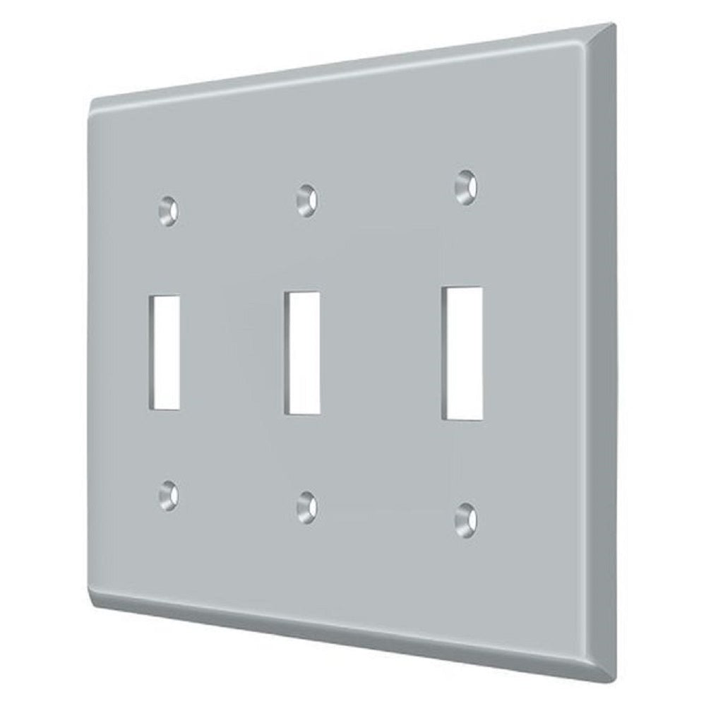 Deltana SWP4763U26D Triple Standard Switch Plate, Satin Chrome