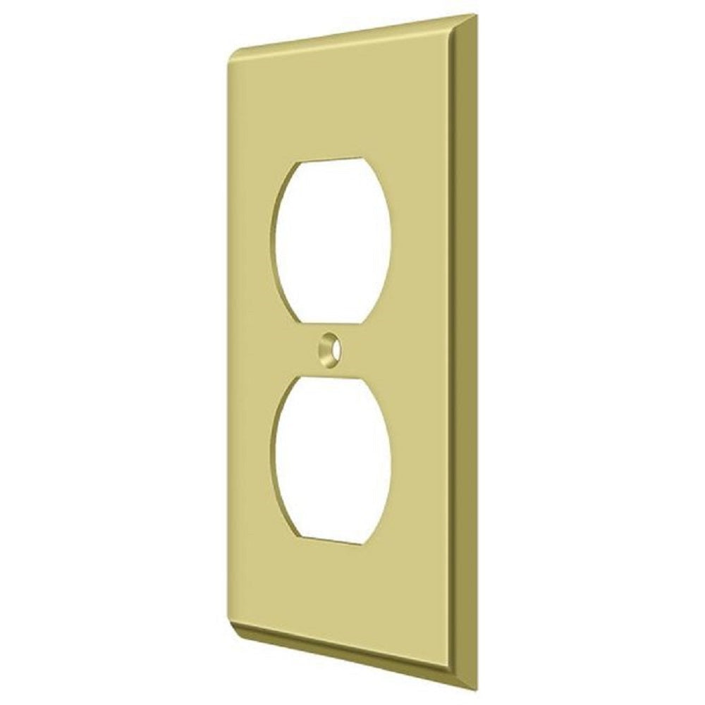 Deltana SWP4752U3 Double Outlet Switch Plates, Bright Brass