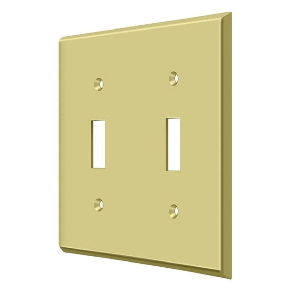 Deltana SWP4761U3 Double Standard Switch Plates, Bright Brass