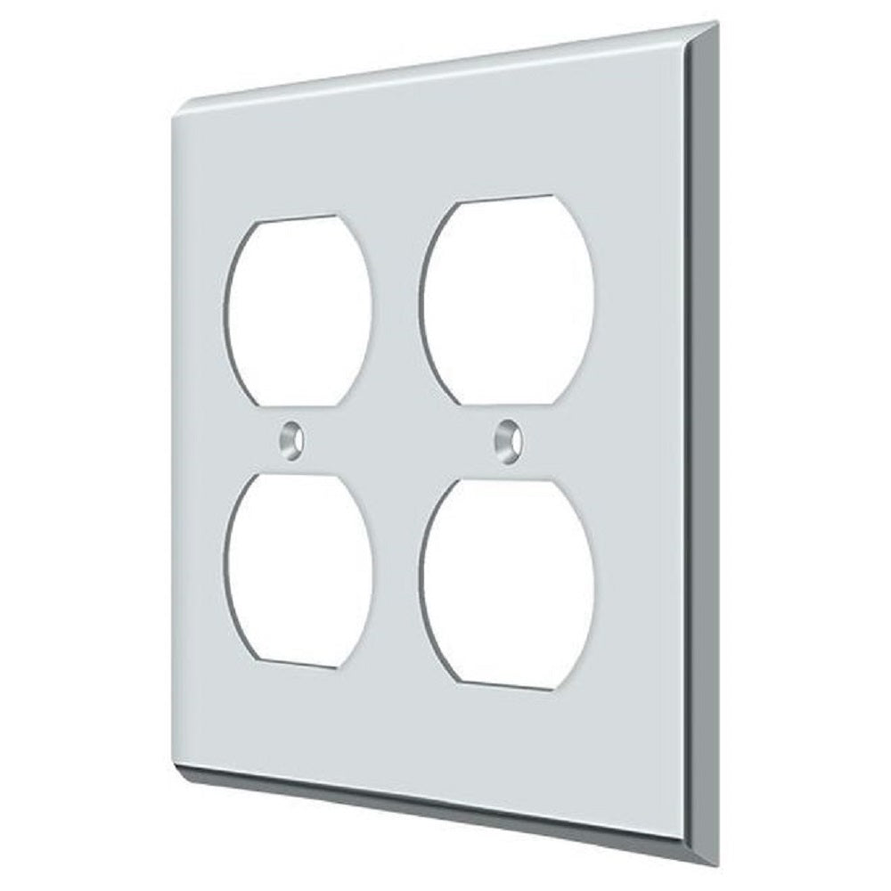 Deltana SWP4771U26 Quadruple Outlet Switch Plate, Bright Chrome