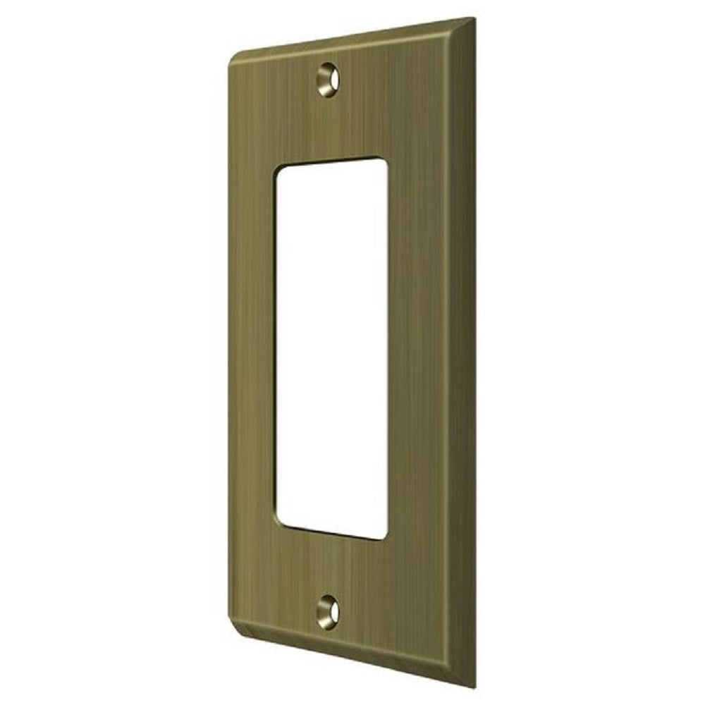 Deltana SWP4754U5 Single Rocker Switch Plate, Antique Brass