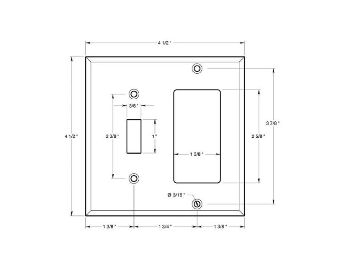 Deltana SWP4743U19 Single Rocker Switch Plate, Black