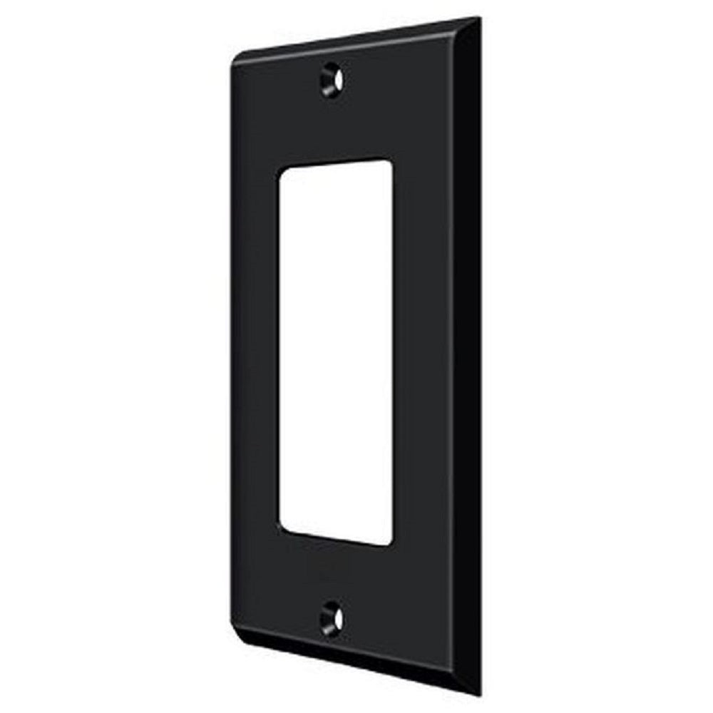 Deltana SWP4754U19 Single Rocker Switch Plate, Black