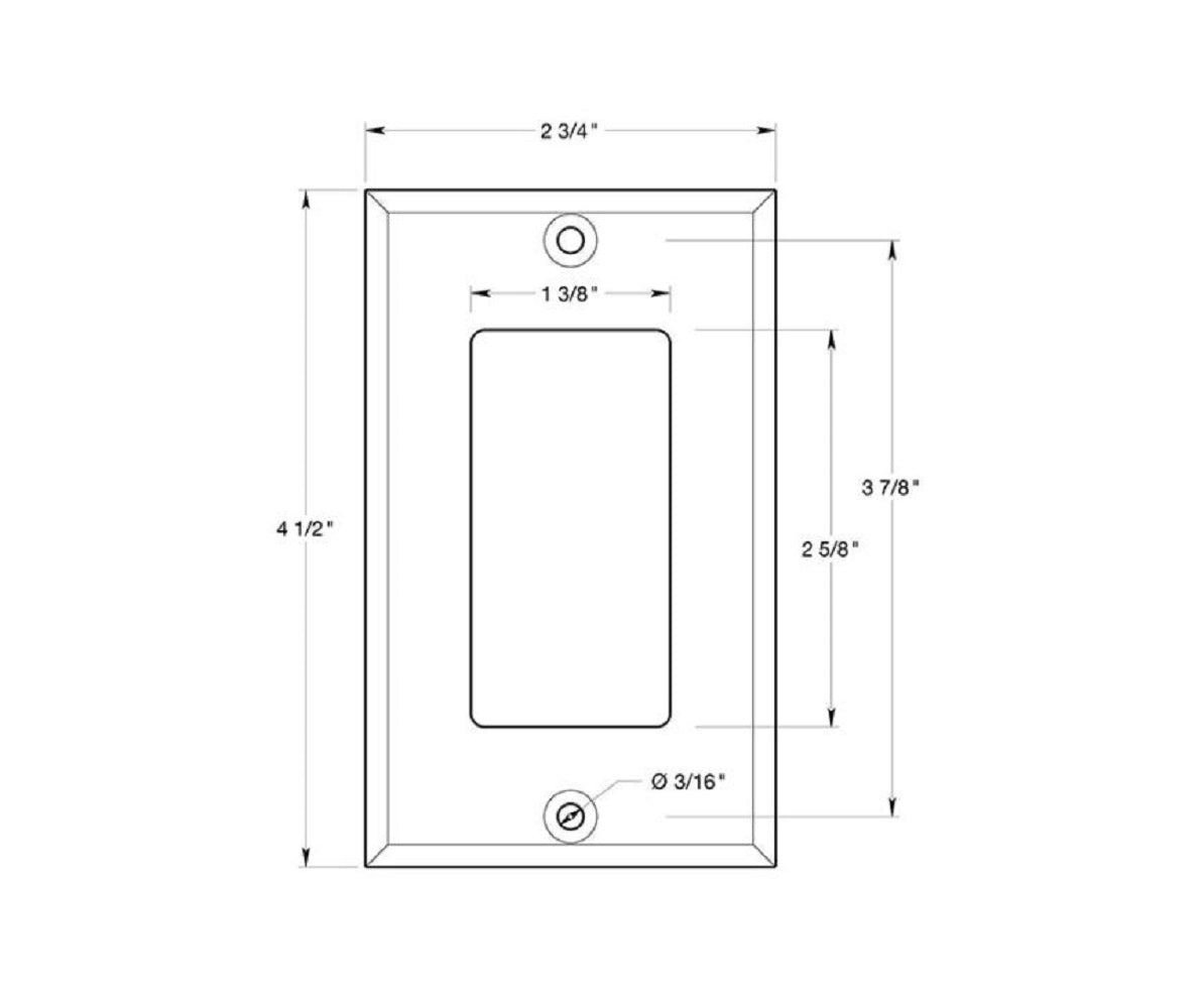 Deltana SWP4754U19 Single Rocker Switch Plate, Black