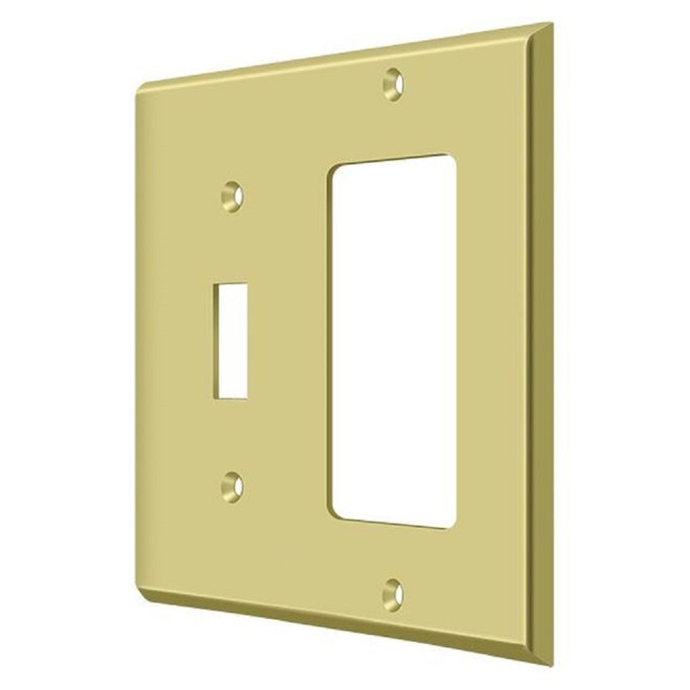 Deltana SWP4743U3 Single Rocker Switch Plate, Bright Brass