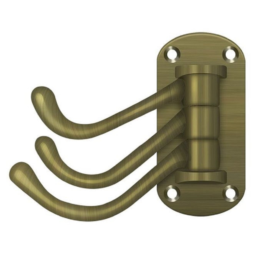 Deltana TSH40U5 Heavy Duty Triple Swivel Hook, Antique Brass