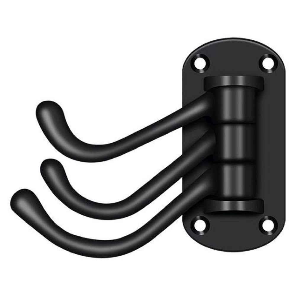 Deltana TSH40U19 Heavy Duty Triple Swivel Hook, Black