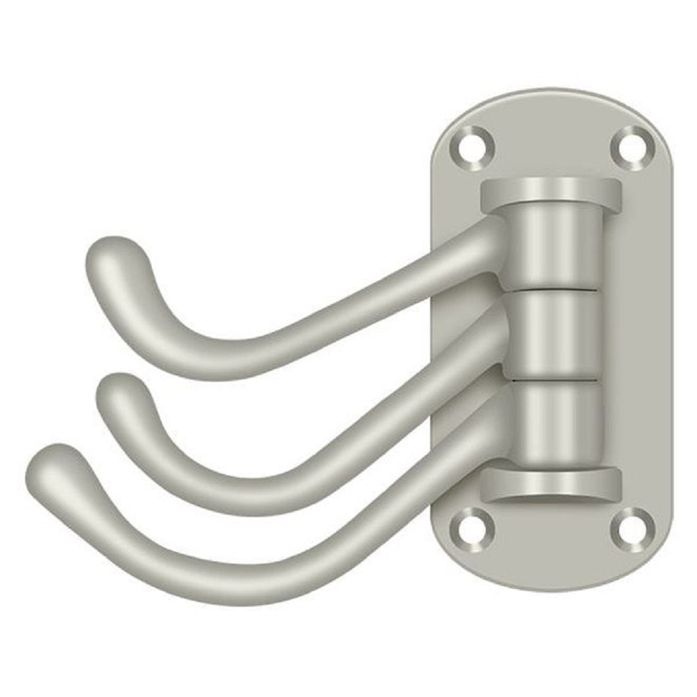Deltana TSH40U15 Heavy Duty Triple Swivel Hook, Satin Nickel