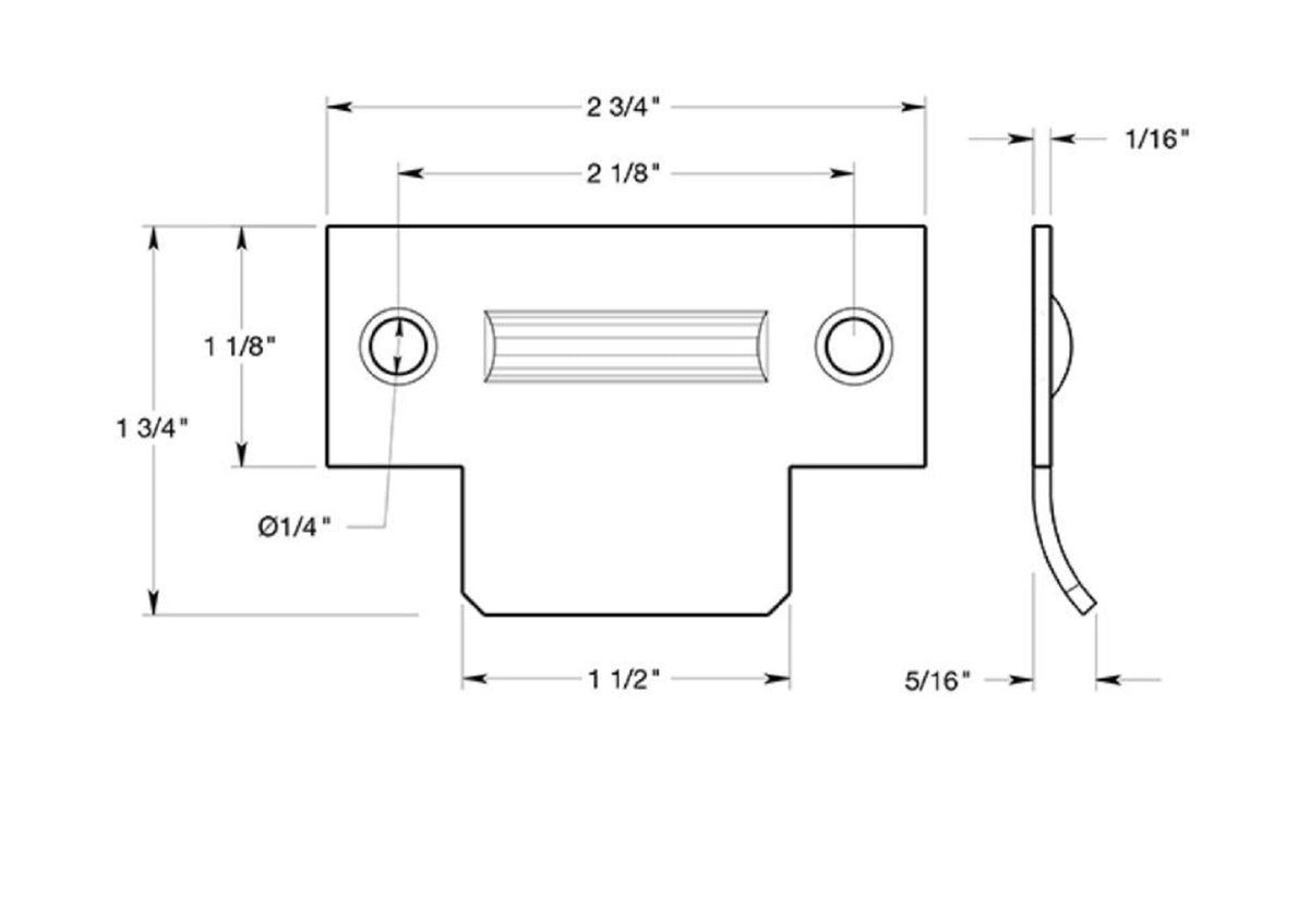 Deltana TSRCA275U10B Catches T-Strike, Oil Rubbed Bronze