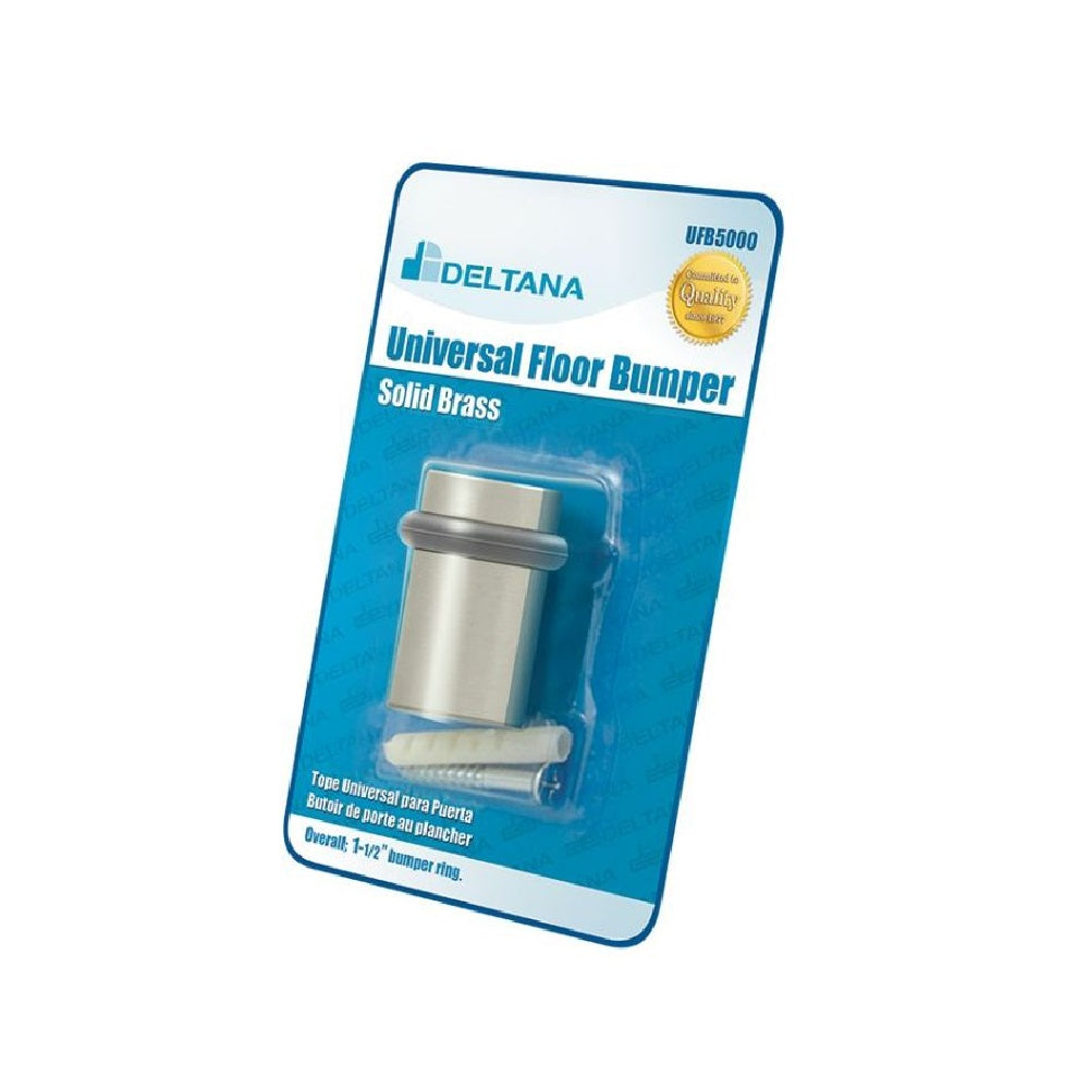 Deltana UFB5000BPU15 Universal Floor Bumper, 2", Satin Nickel