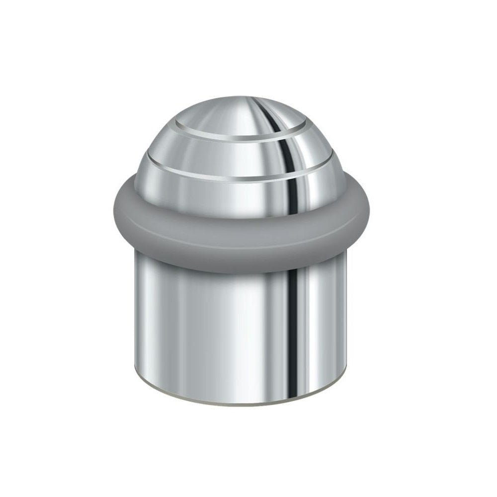 Deltana UFBD4505U26 Round Dome Cap Floor Bumper, 1-1/2", Polished Chrome