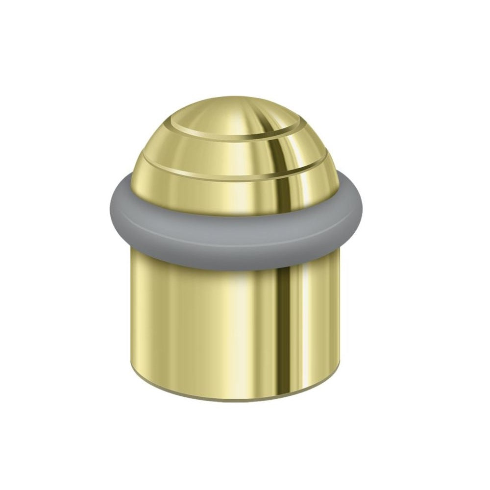 Deltana UFBD4505U3 Round Dome Cap Floor Bumper, 1-1/2", Polished Brass