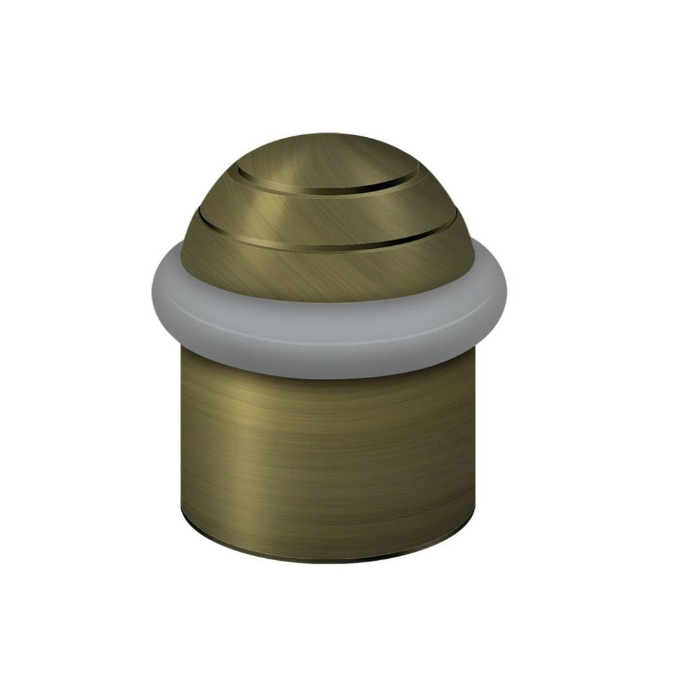 Deltana UFBD4505U5 Round Dome Cap Floor Bumper, 1-1/2", Antique Brass