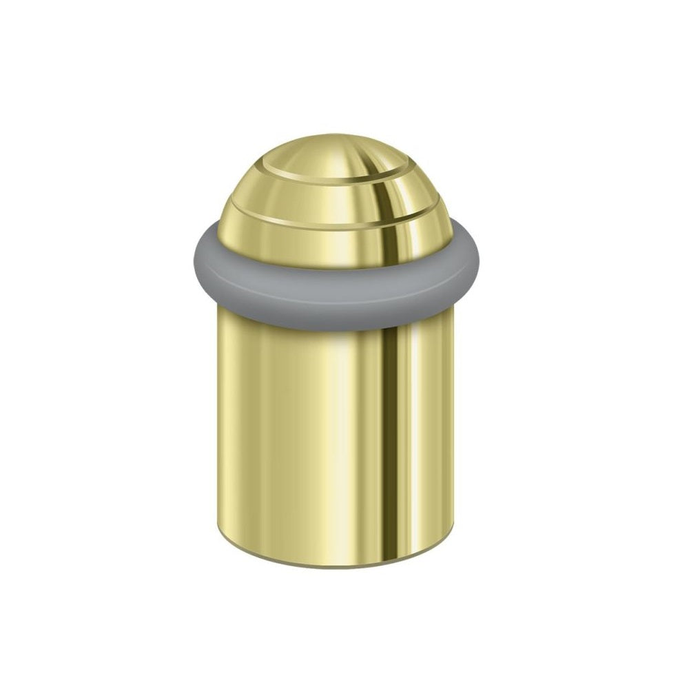 Deltana UFBD5000U3 Round Dome Cap Floor Bumper, 2", Polished Brass