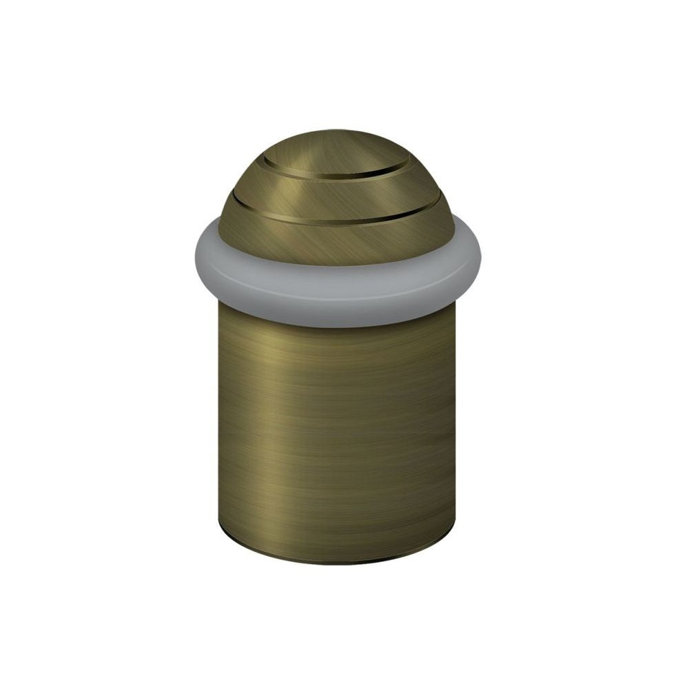 Deltana UFBD5000U5 Round Dome Cap Floor Bumper, 2", Antique Brass