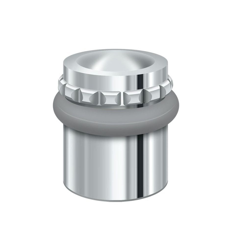 Deltana UFBP4505U26 Round Pattern Cap Floor Bumper, 1-1/2", Polished Chrome