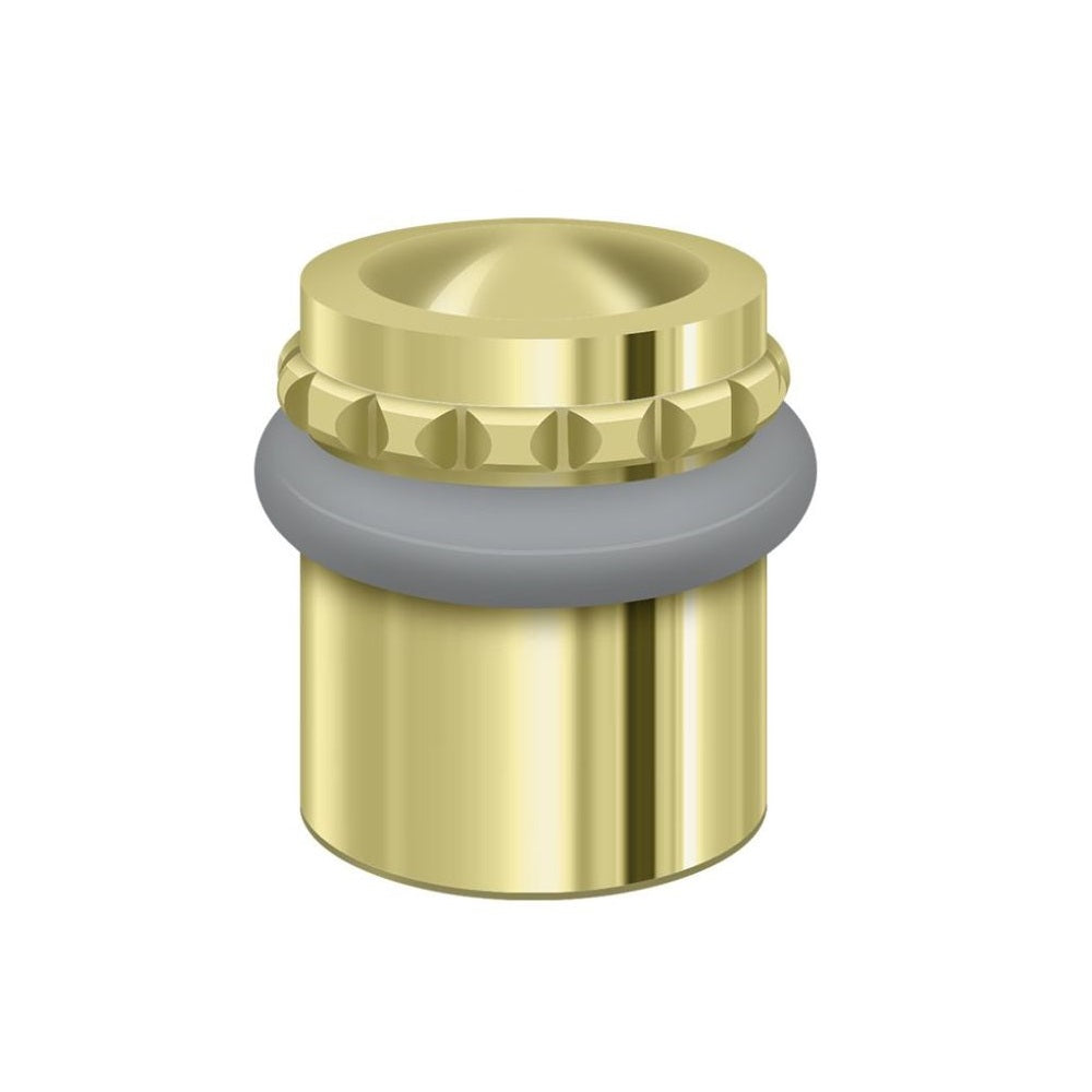 Deltana UFBP4505U3 Round Pattern Cap Floor Bumper, 1-1/2", Polished Brass