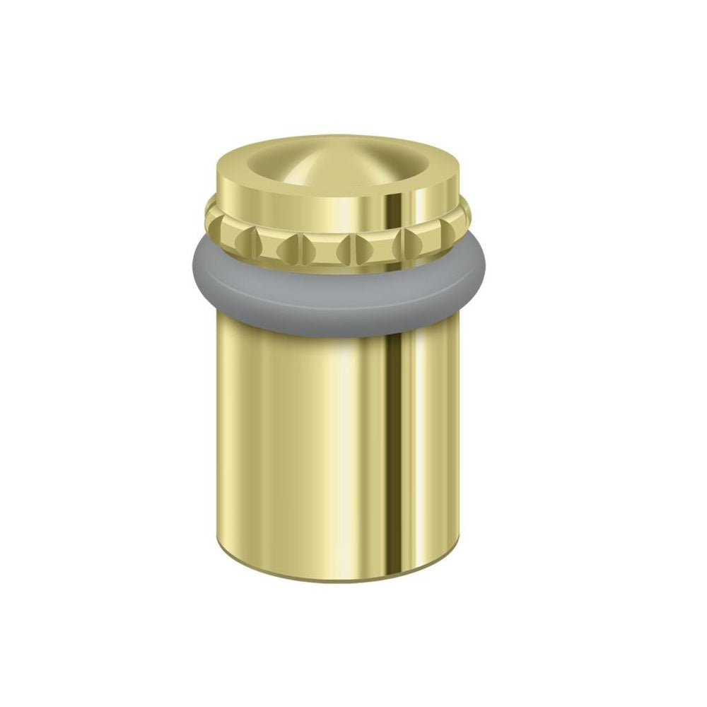 Deltana UFBP5000U3 Round Pattern Cap Floor Bumper, 2", Polished Brass