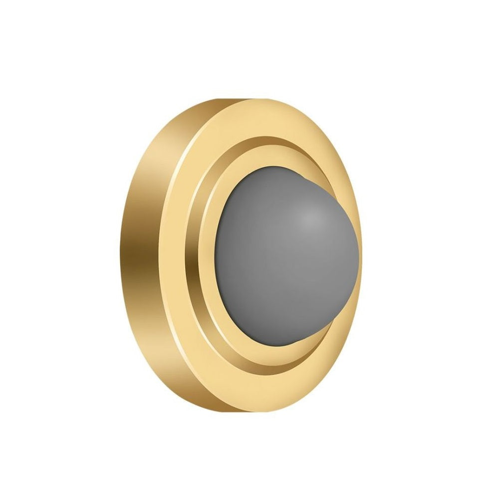 Deltana WBC238CR003 Convex Flush Bumper, 2-3/8" Dia, Lifetime Brass