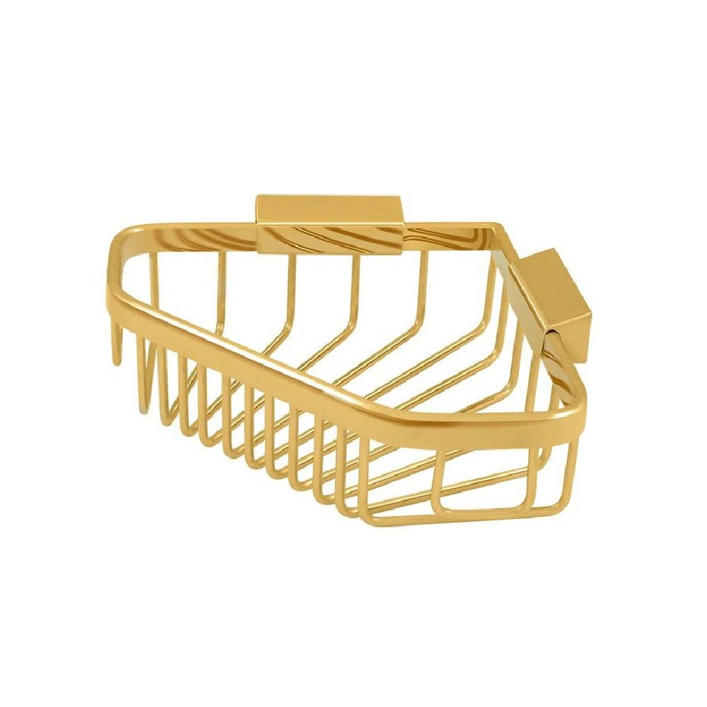 Deltana WBC6353CR003 Corner Wire Basket, 6", Lifetime Brass