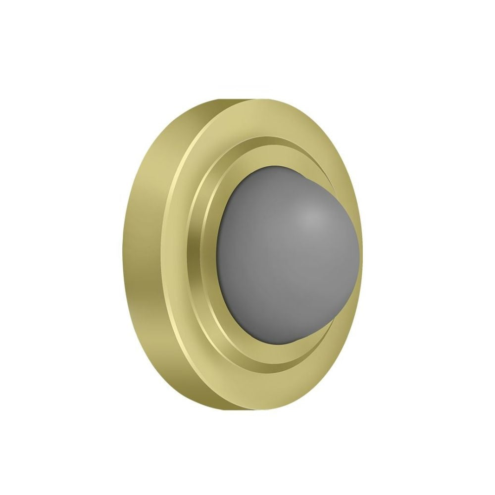 Deltana WBC238U3 Convex Flush Bumper, 2-3/8" Dia, Polished Brass