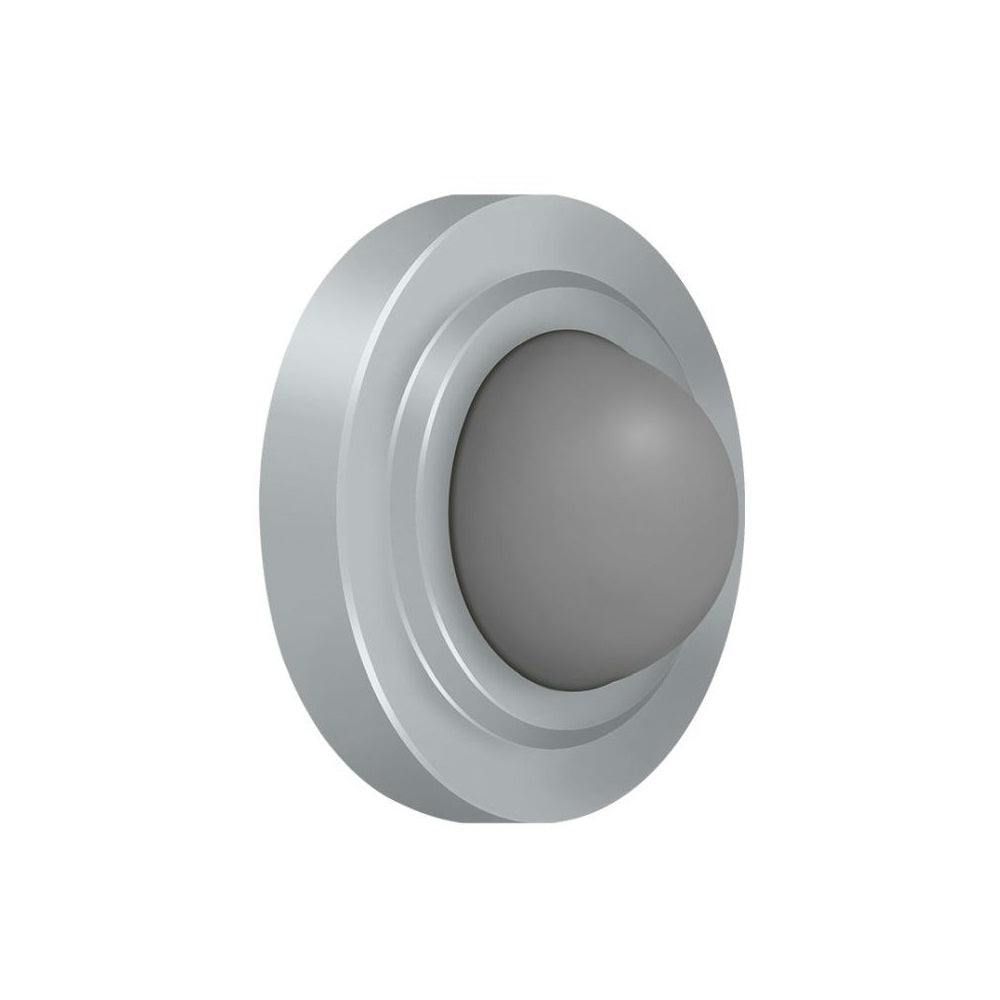 Deltana WBC238U26D Convex Flush Bumper, 2-3/8" Dia, Brushed Chrome