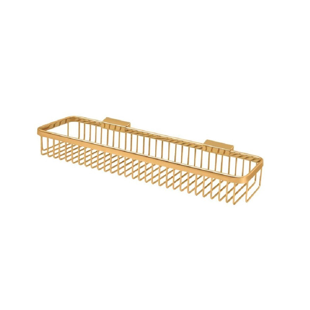 Deltana WBR1851CR003 Rectangular Wire Basket, 18", Lifetime Brass