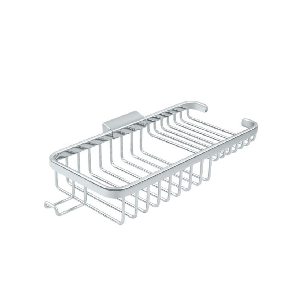 Deltana WBR1051HU26 Rectangular Wire Basket with Hook, 10", Polished Chrome