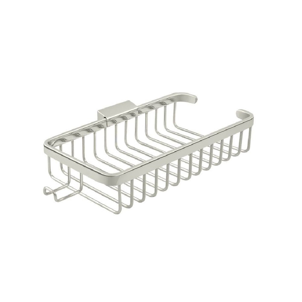 Deltana WBR1052HU14 Rectangular Wire Basket with Hook, 10", Polished Nickel