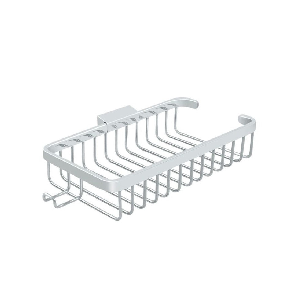 Deltana WBR1052HU26 Rectangular Wire Basket with Hook, 10", Polished Chrome