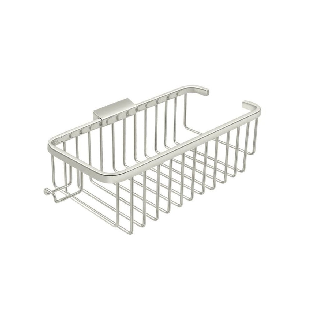 Deltana WBR1054HU14 Rectangular Wire Basket with Hook, 10", Polished Nickel