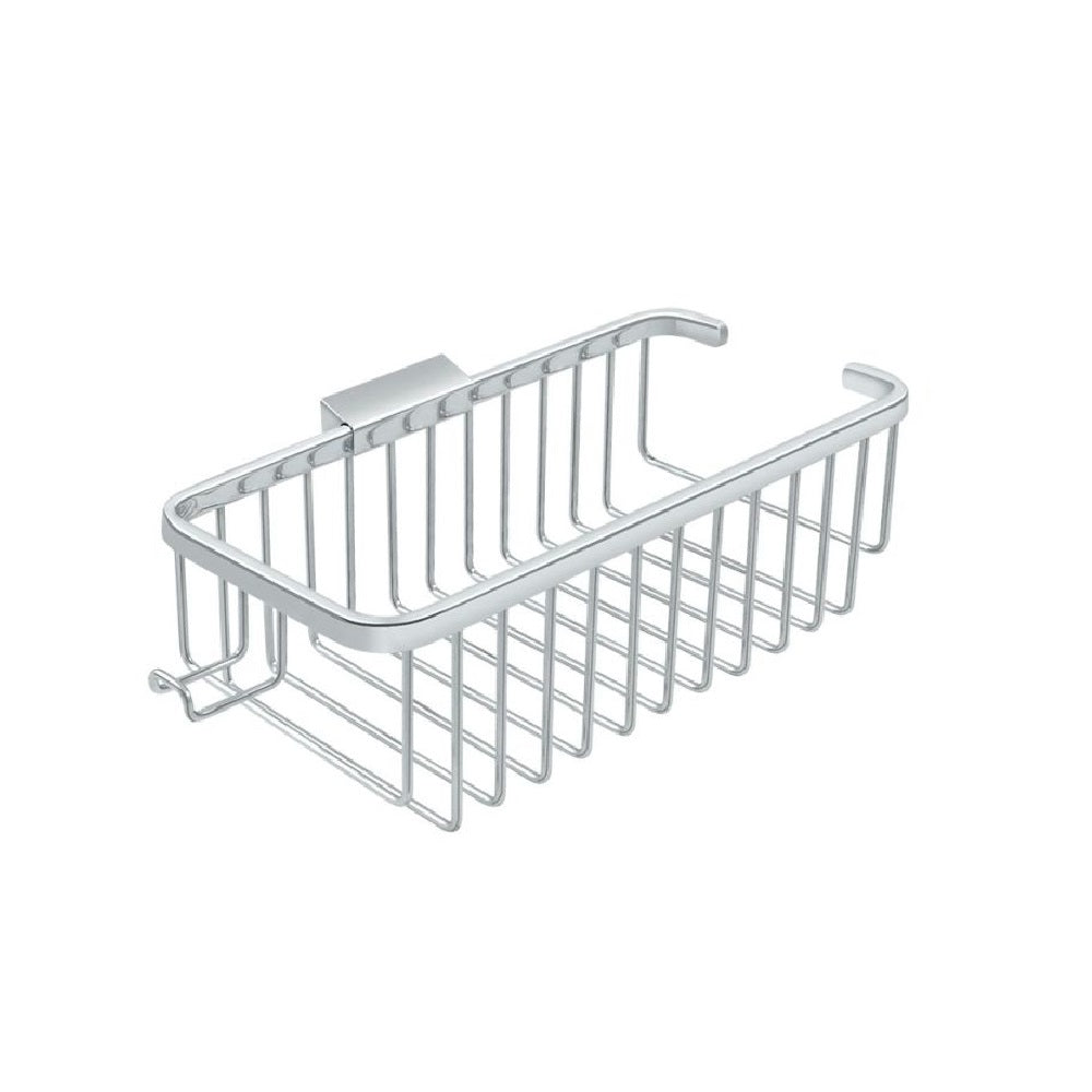 Deltana WBR1054HU26 Rectangular Wire Basket with Hook, 10", Polished Chrome