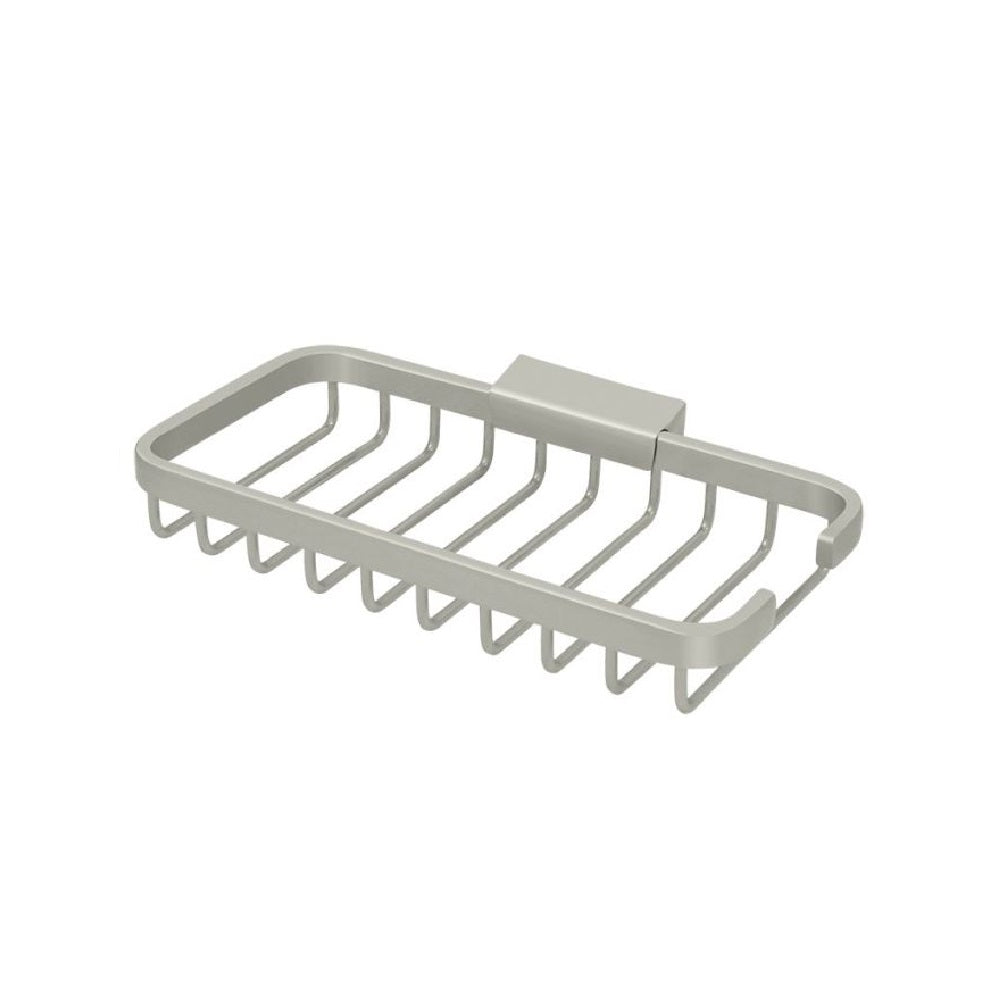 Deltana WBR8040U15 8-Inch Rectangular Wire Shower Basket, Brushed Nickel