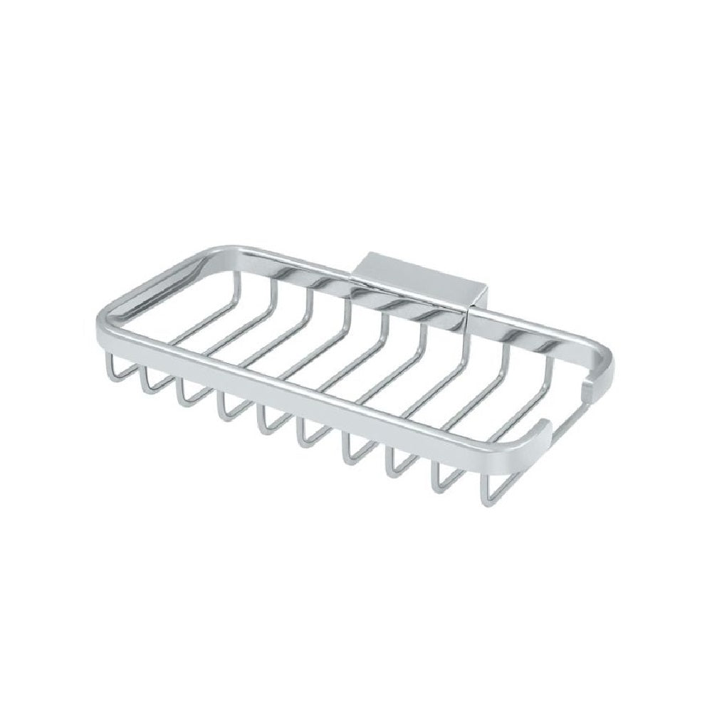 Deltana WBR8040U26 8-Inch Rectangular Wire Shower Basket, Polished Chrome