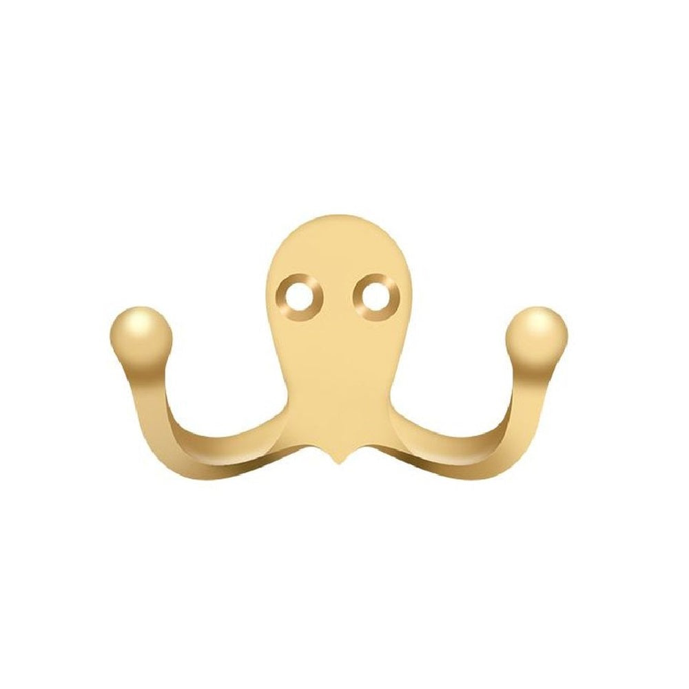 Deltana WDH15CR003 Coat and Hat Double Hook, Lifetime Brass