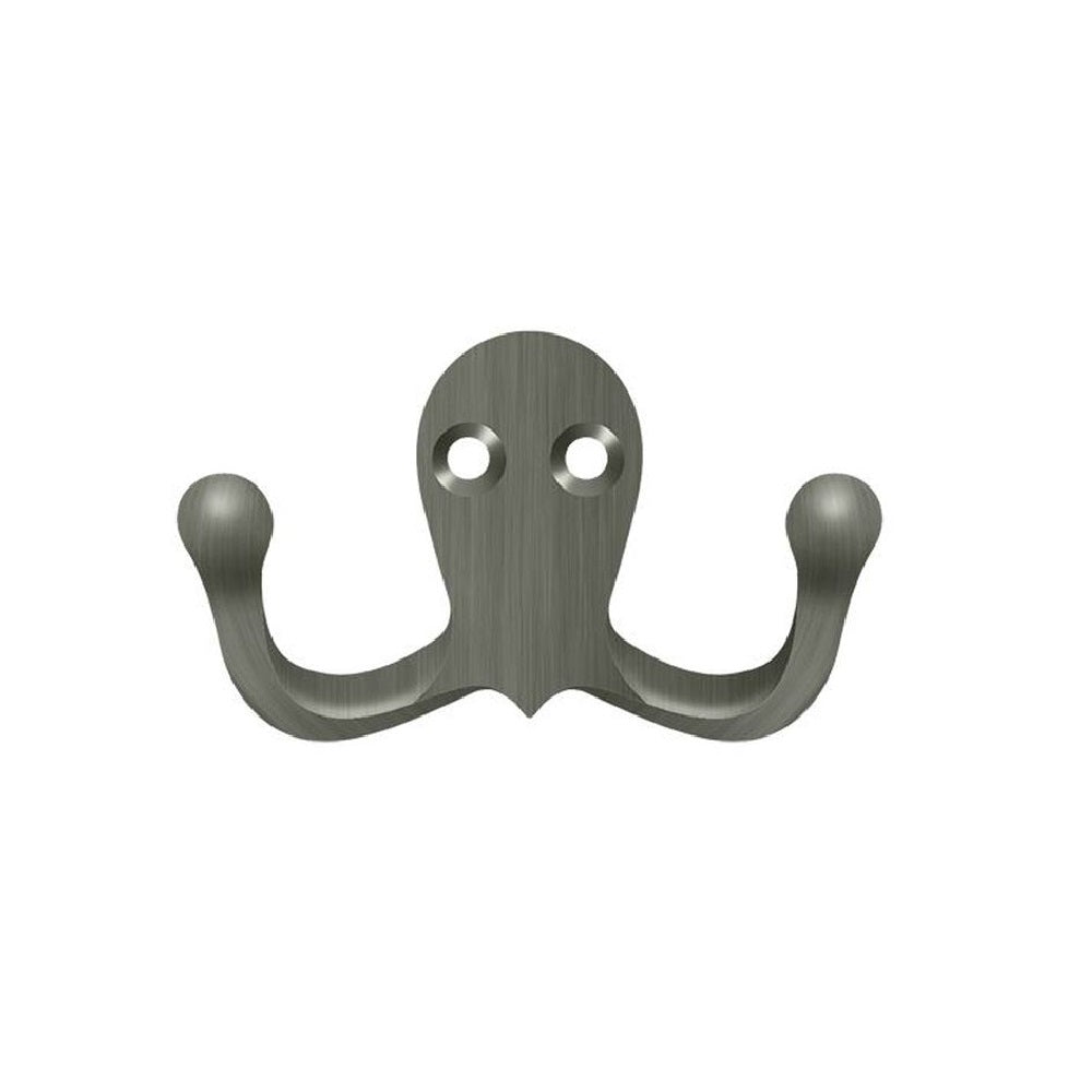 Deltana WDH15U15A Coat and Hat Double Hook, Antique Nickel