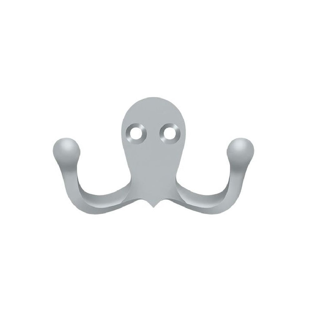 Deltana WDH15U26D Coat and Hat Double Hook, Brushed Chrome