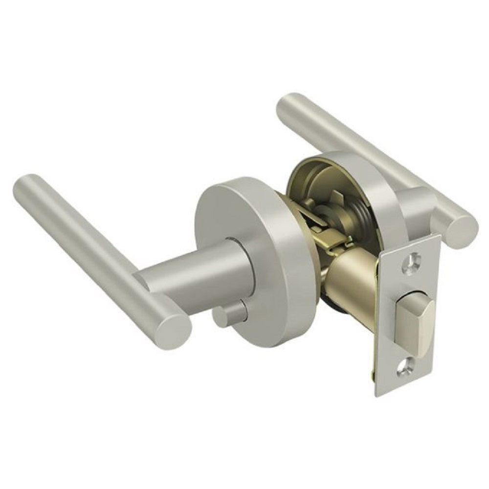 Deltana ZMLR2U15RH Mandeville Privacy Door Lever, Satin Nickel