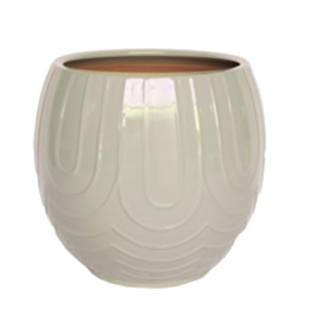 Deroma 322910PC Charon Planter, Ceramic, Cream