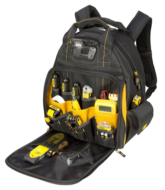 Dewalt DGL523 General Purpose Lighted Tool Backpack, Polyester