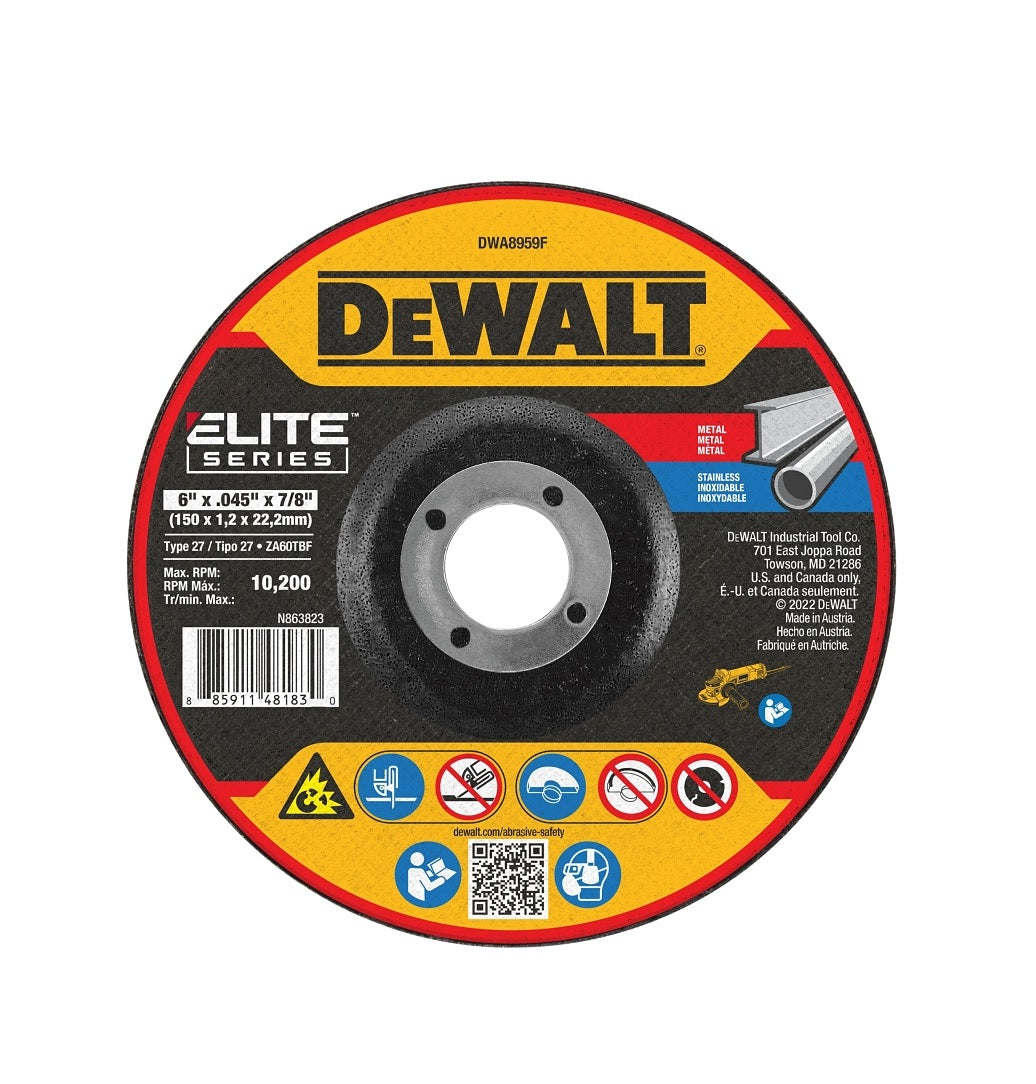 Dewalt DWA8959F Cutting Wheel, Cutting Wheel, 7/8 Inch