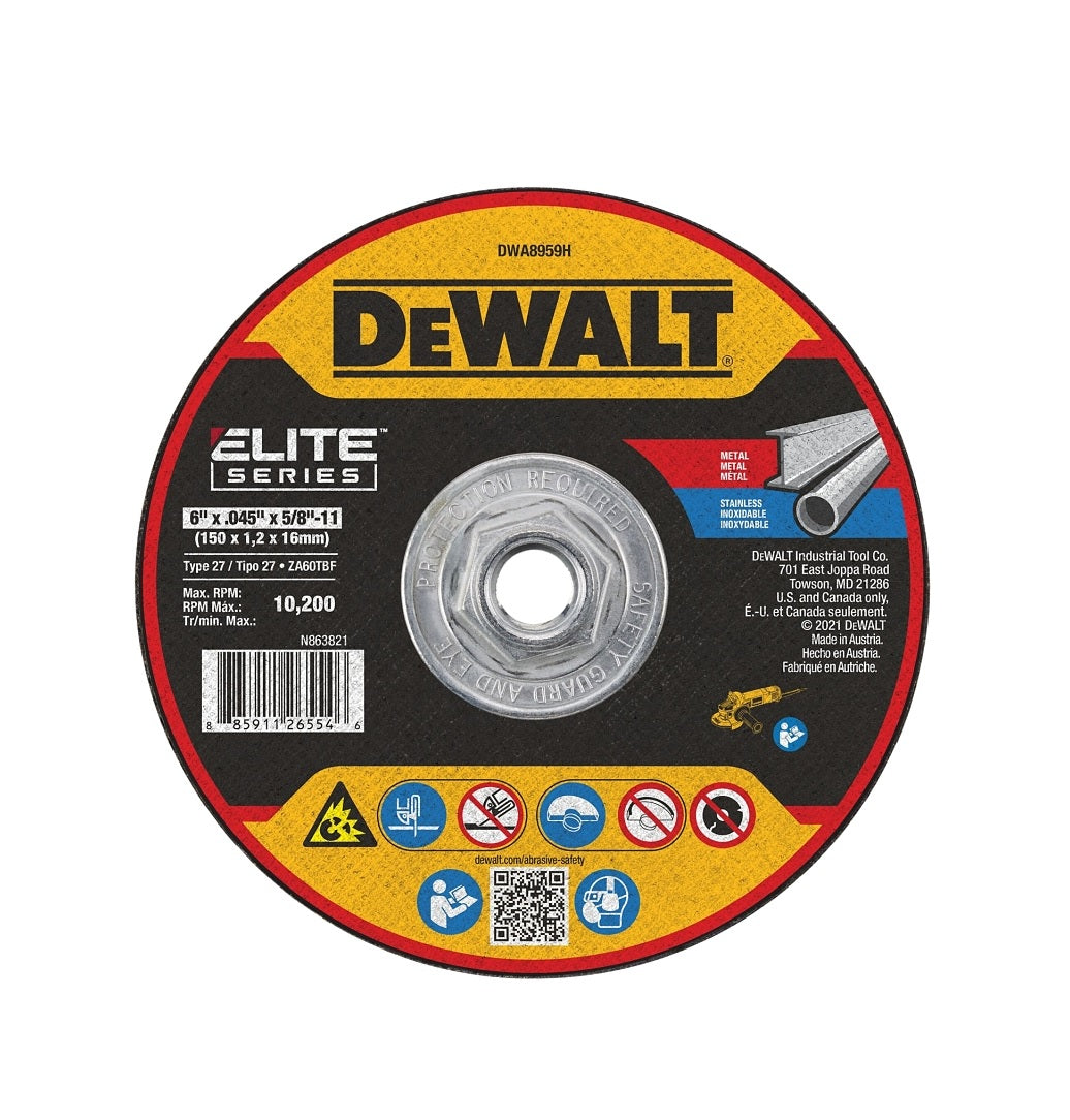 Dewalt DWA8959H Cutting Wheel, Ceramic, 46 Grit