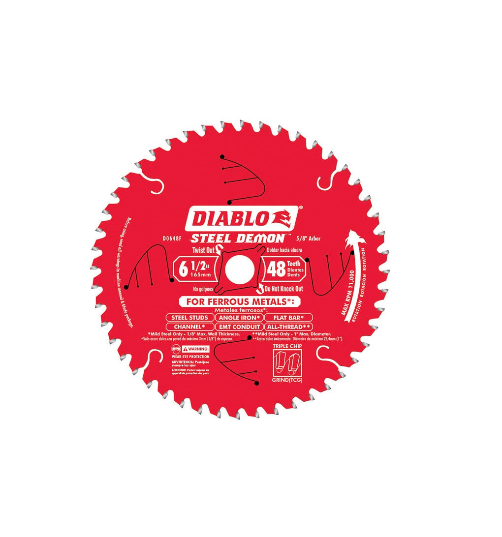 Diablo D0648CFX Circular Saw Blade, 6-1/2 inch