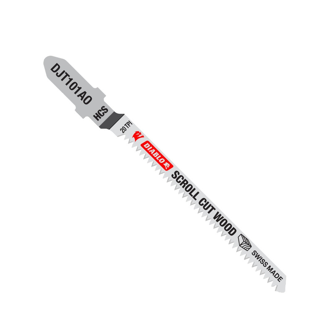 Diablo DJT101AO5 20 TPI High Carbon Steel T-Shank Jig Saw Blade, 3-1/4 in