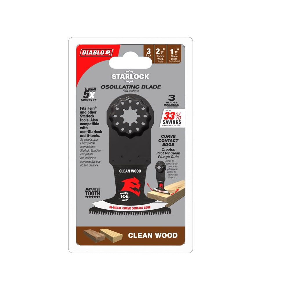 Diablo DOS250JBW3 Starlock Round Oscillating Blade, 2-1/2 Inch