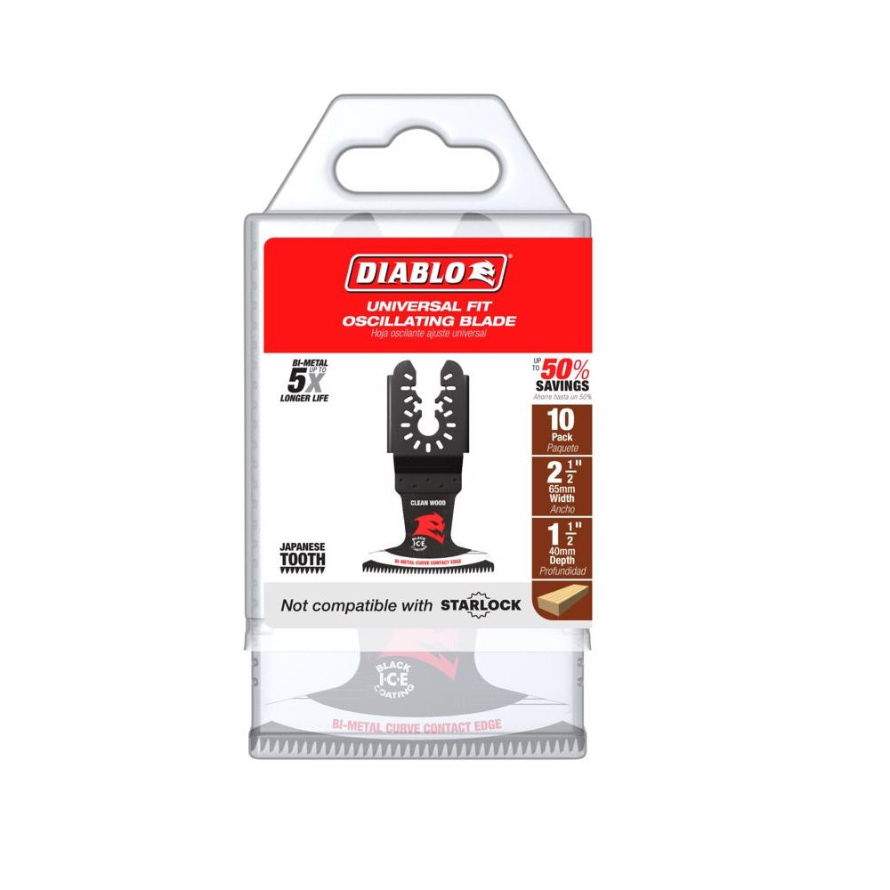 Diablo DOU250JBW10 Curved Contact Edge Oscillating Blade, 2-1/2 Inch