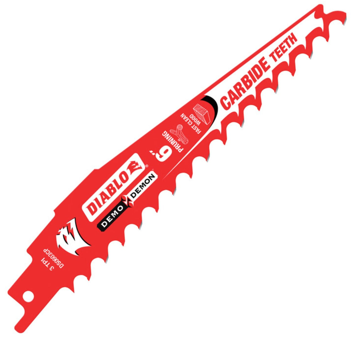 Diablo DS0603CP Demo Demon Reciprocating Saw Blade, 6"