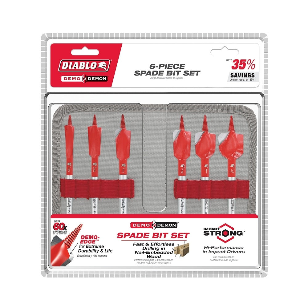 Diablo DSPD4920-S6 Demo Demon Spade Bit Set, 6 Inch